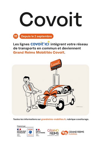 COVOIT'ICI à intégré GRAND REIMS MOBILITÉ